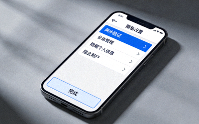 Telegram隐私设置菜单截图，展示两步验证、会话管理等选项
