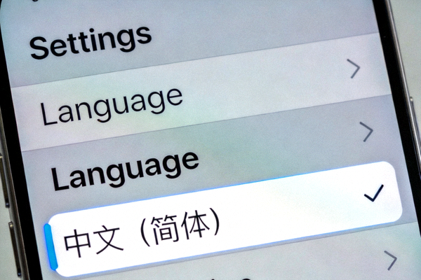 Telegram应用内语言设置菜单截图，展示如何选择中文
